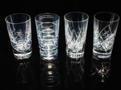 Faberge Clear Crystal Shot Glasses Set of 4