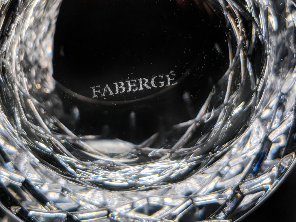 Faberge Crystal Old Fashion Glasses