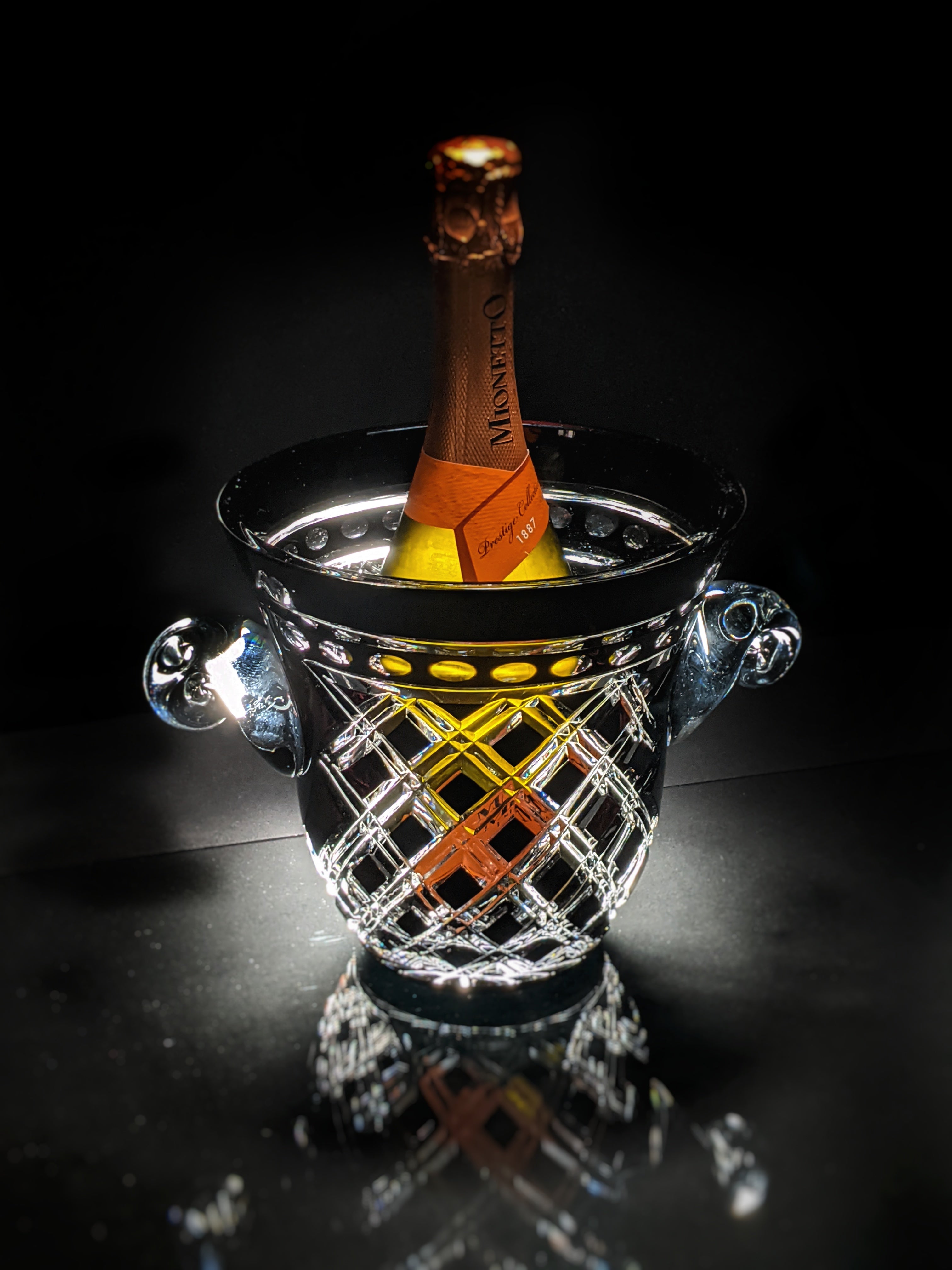 Black Crystal Champagne Ice bucket without  the original box
