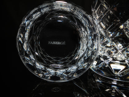 Faberge Oberon Crystal  Old Fashion Glasses