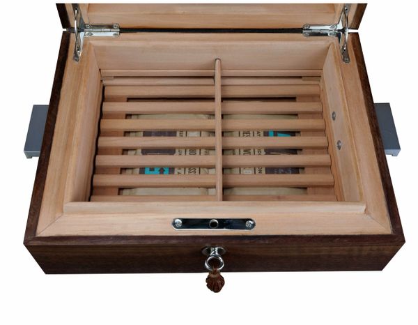 Brizard and co. The "Organic Contempo" Cigar Humidor - Figured Walnut (30/40 Count)