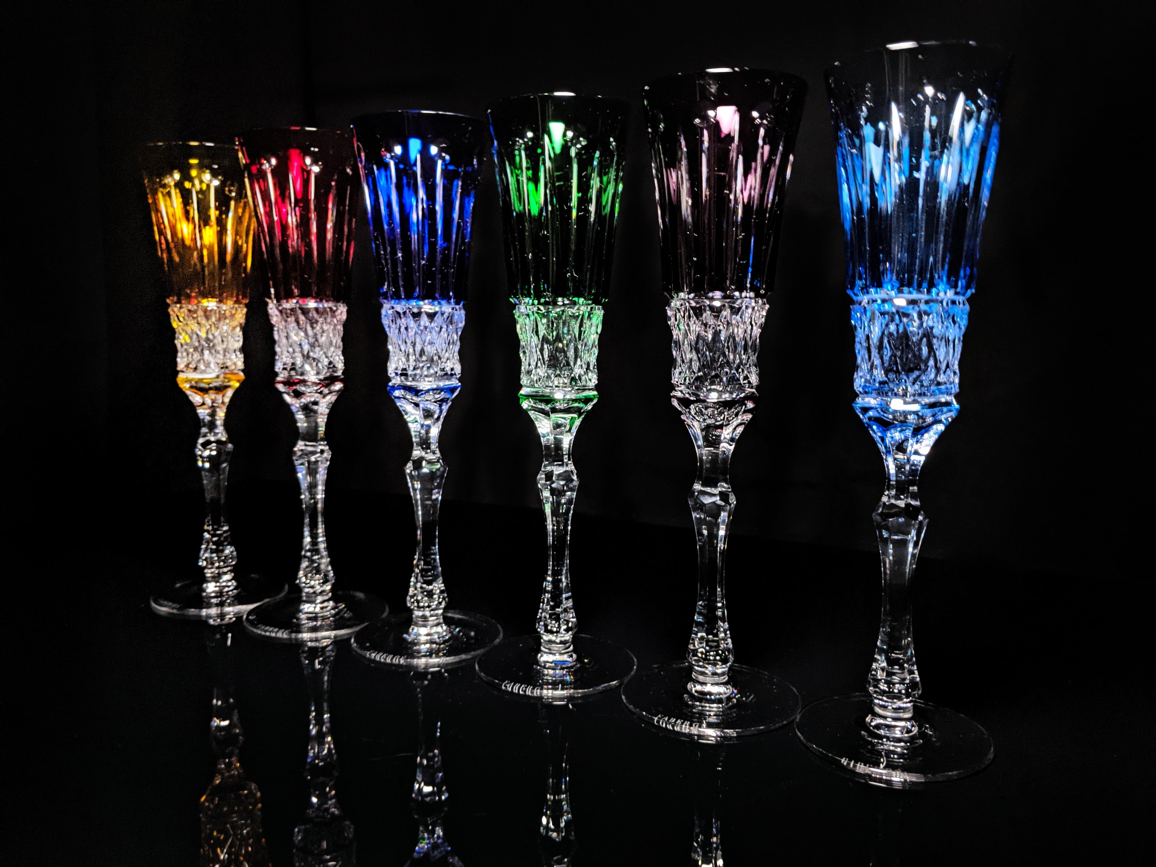 Faberge Xenia Colored Flutes set of 6