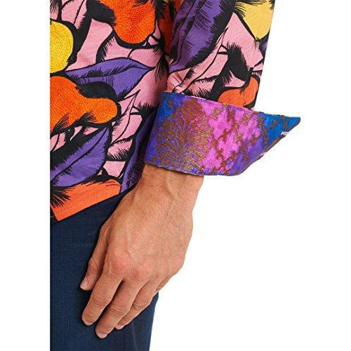 Robert Graham Sacaton Bold Floral Print Shirt — Medium