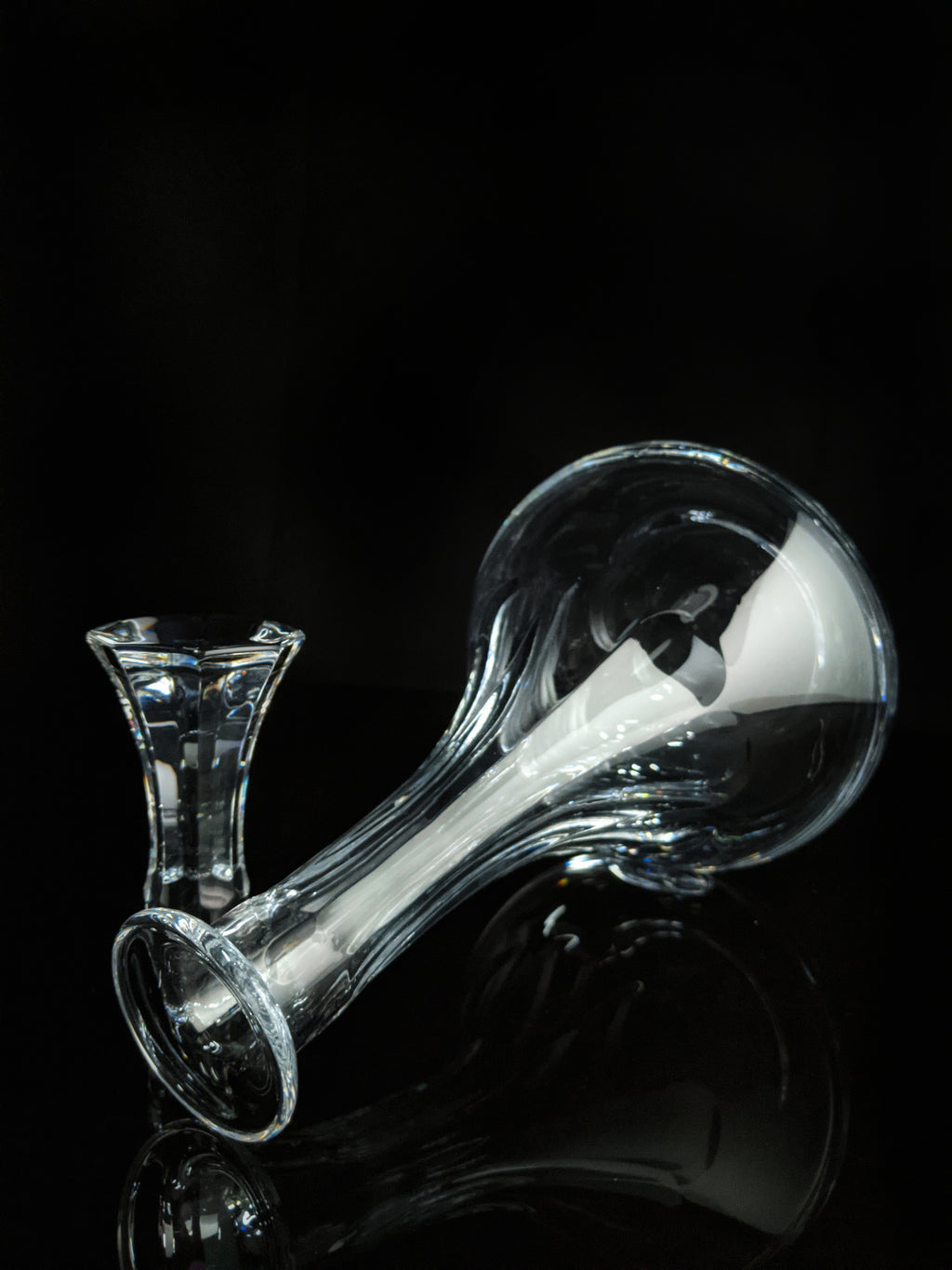 Christofle Crystal Decanter fluted pristine condition with tags