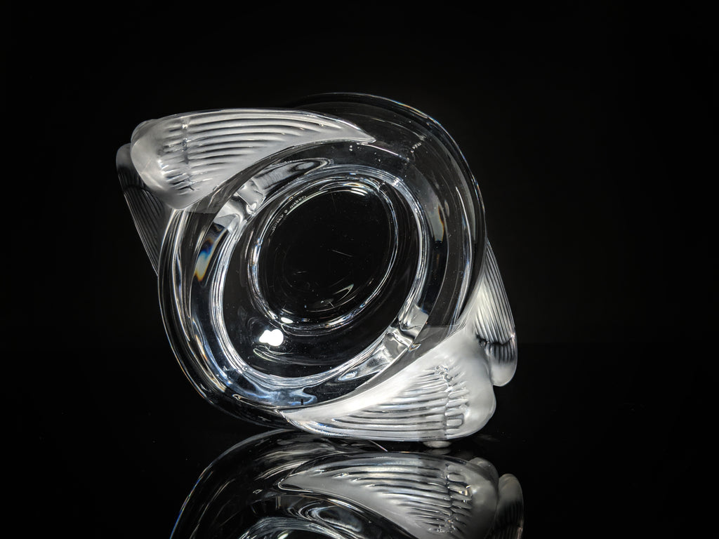 Lalique Crystal "Adelaide" Dove Bird Bowl