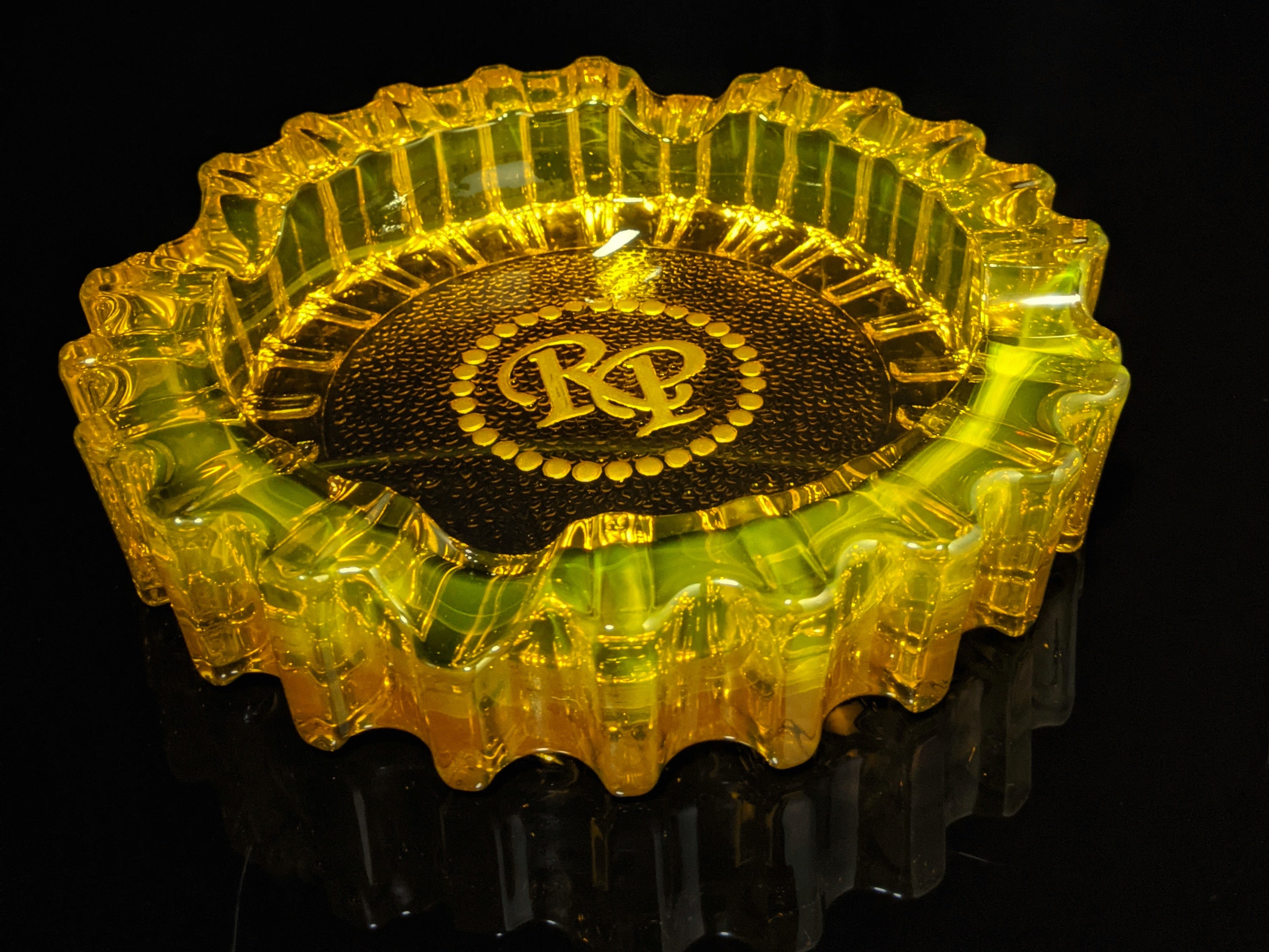 Rocky Patel Amber Heavy Duty  Glass Ashtray