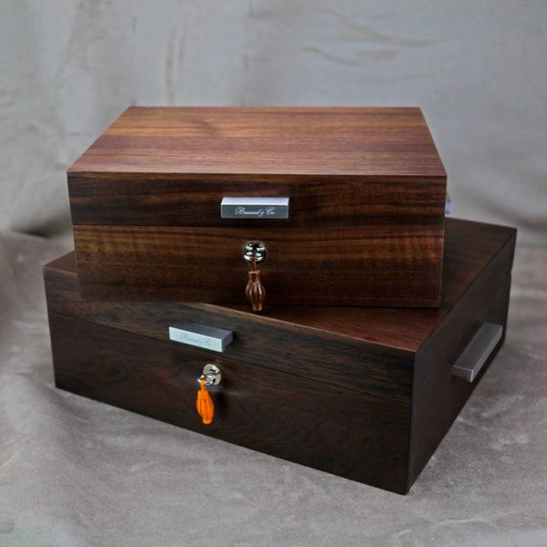 Brizard and co. The "Organic Contempo" Cigar Humidor - Figured Walnut (30/40 Count)