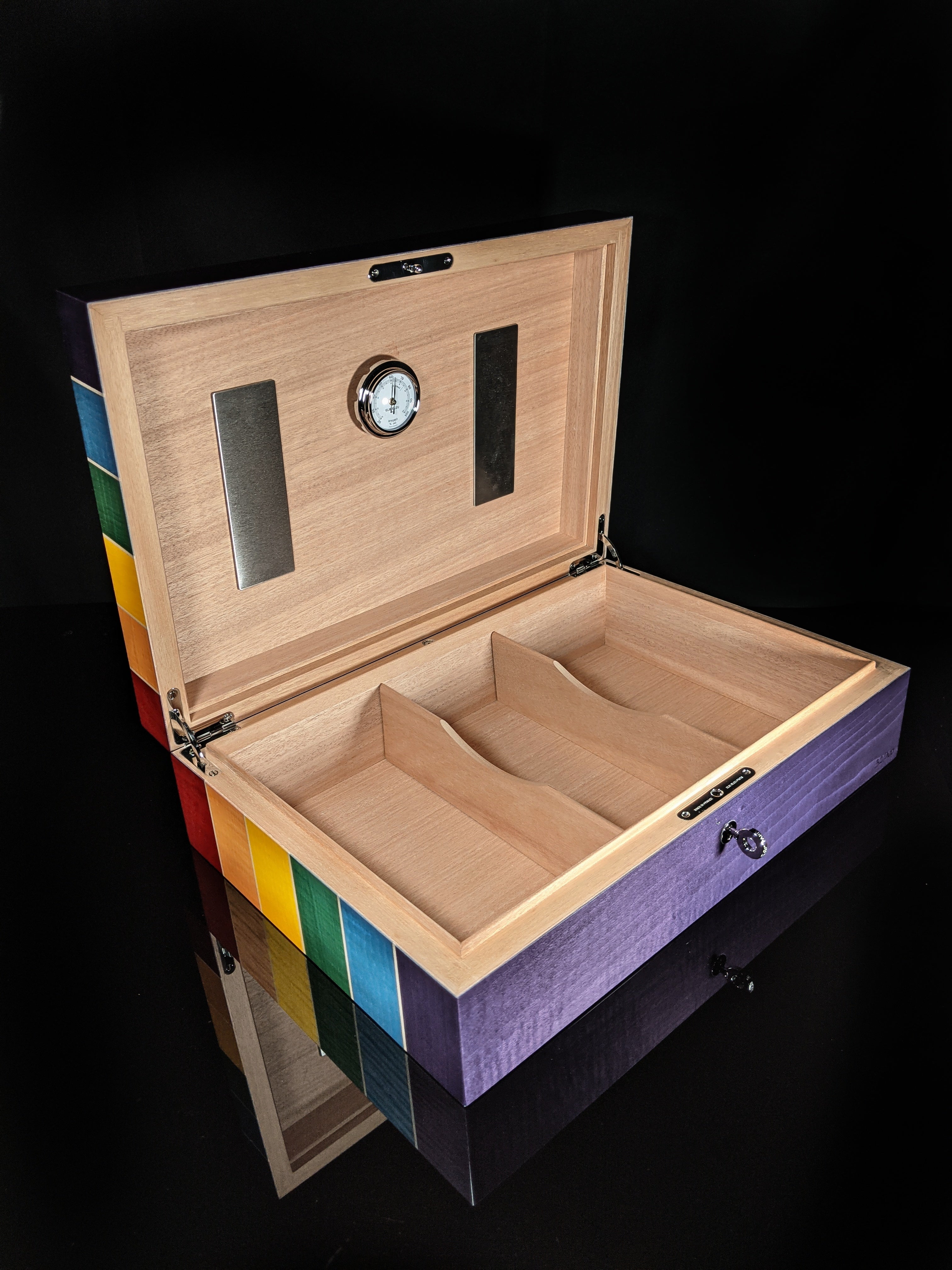 Elie Bleu Rainbow Humidor 110 count  Made in France NIB