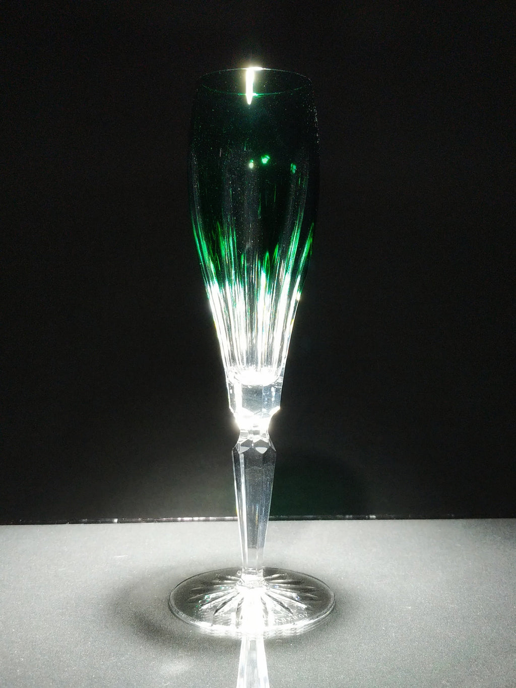 Faberge Lausanne Crystal Colored Champagne Flutes