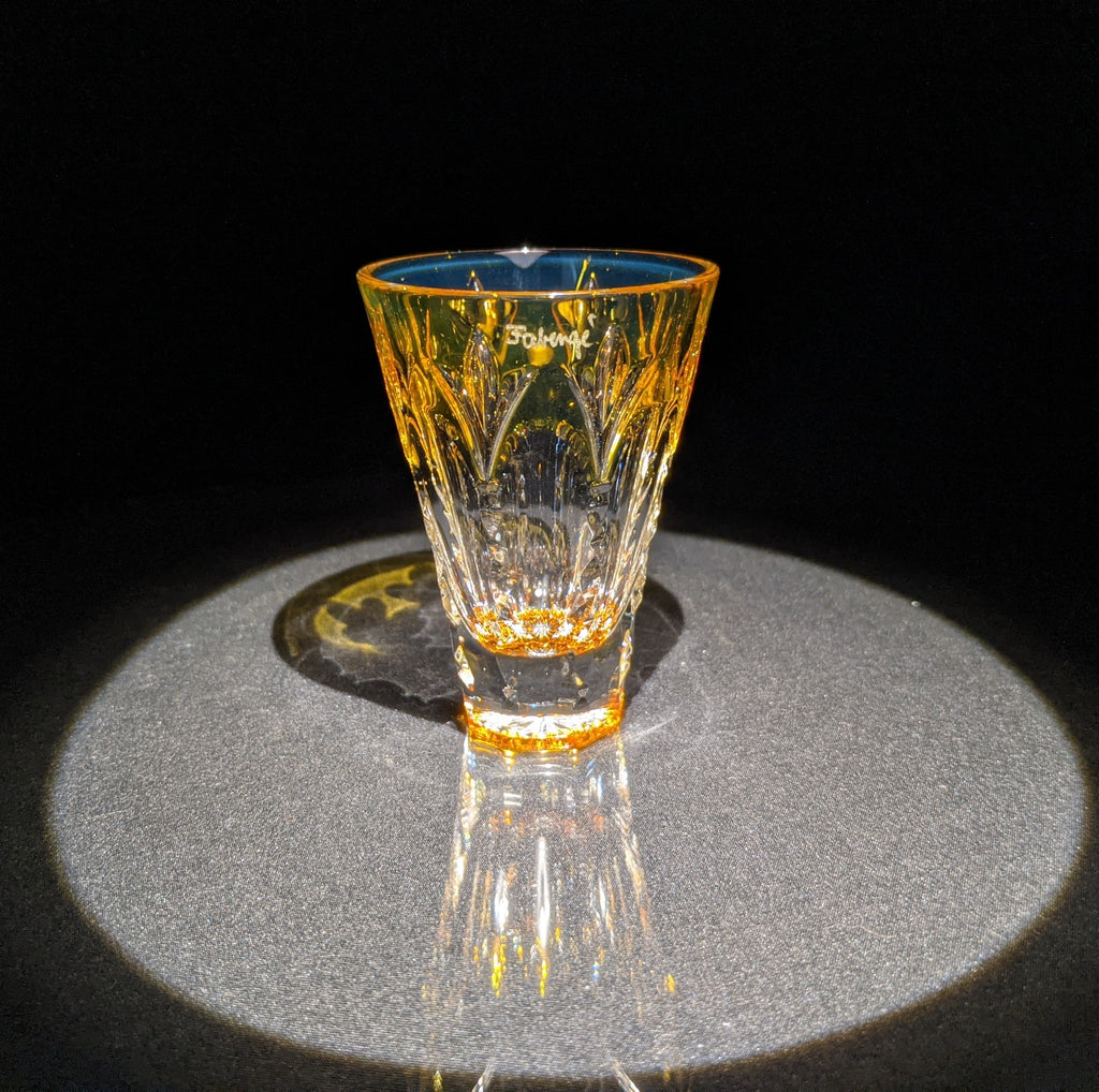 Faberge Crystal Ice Bucket with shot glasses