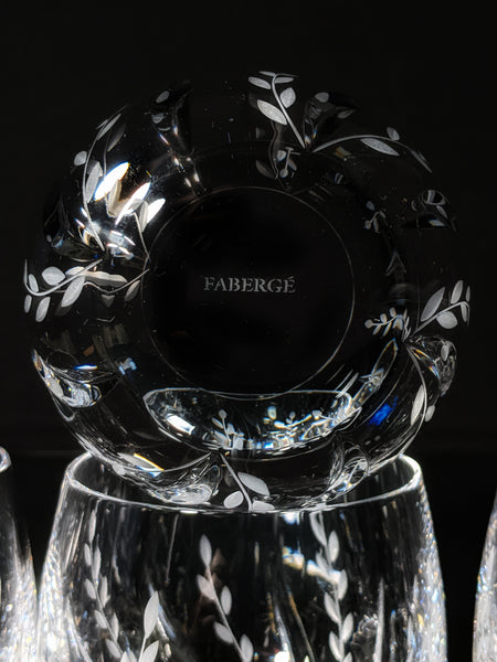 Faberge Clear Crystal Old Fashioned Glasses