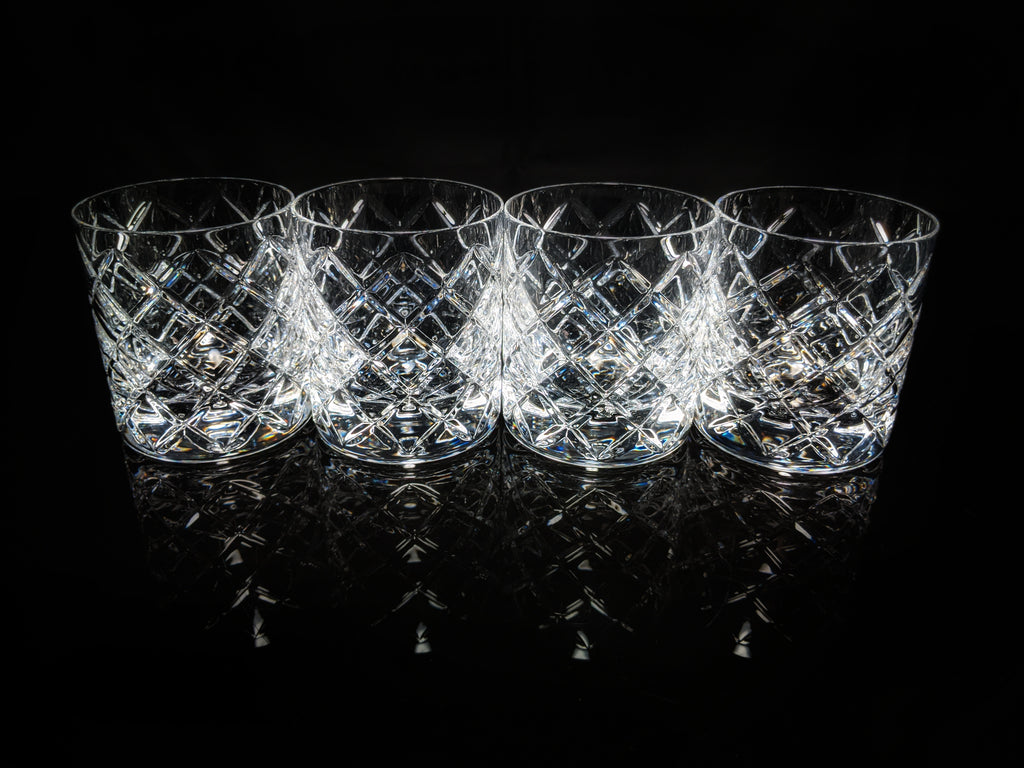 Faberge Oberon Crystal  Old Fashion Glasses