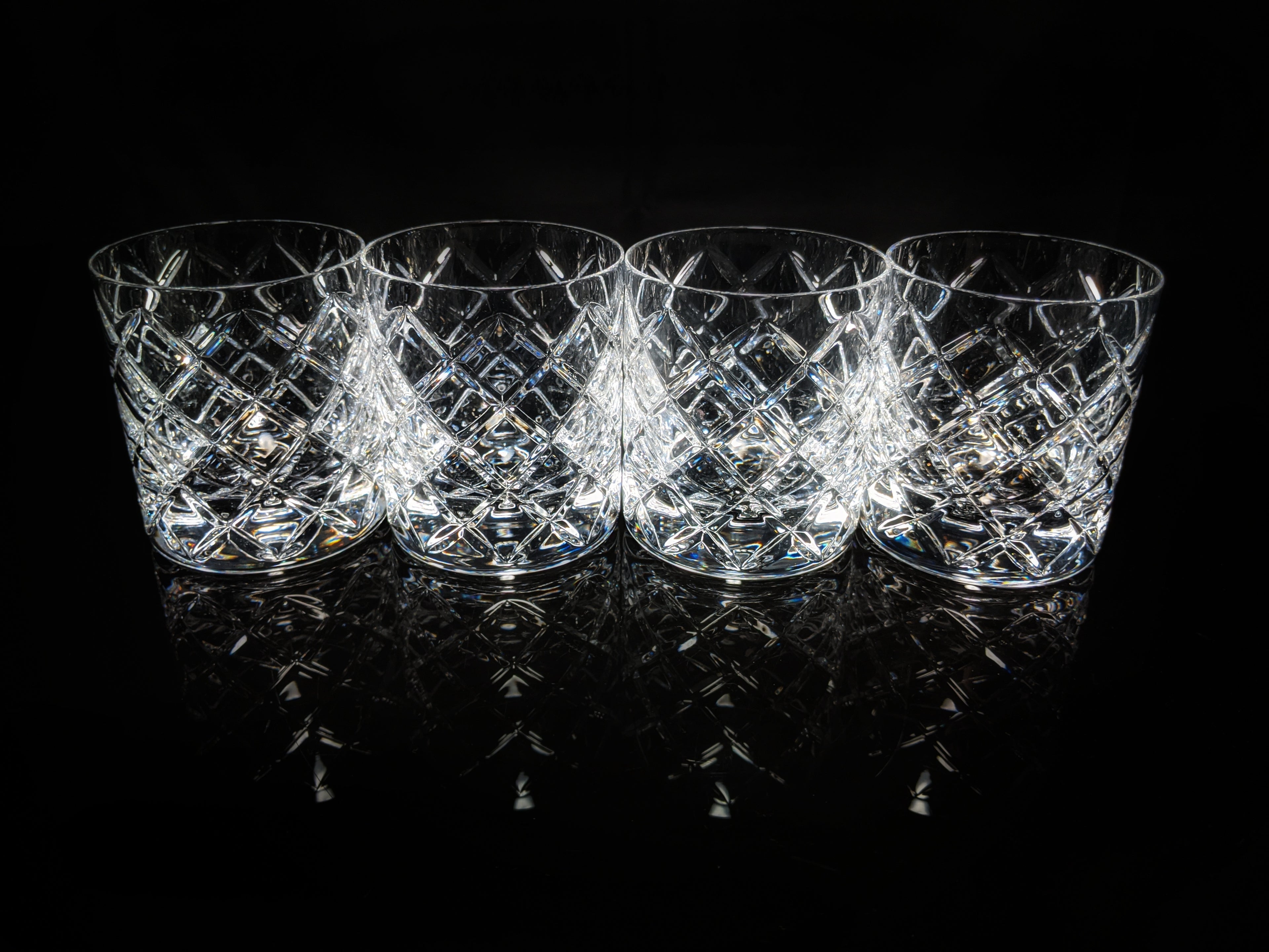 Faberge Oberon Crystal  Old Fashion Glasses