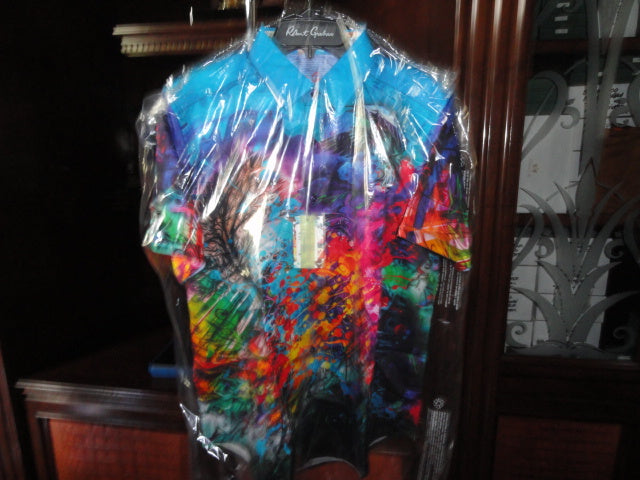 Robert Graham Aberdare Short Sleeve Shirt Large Size