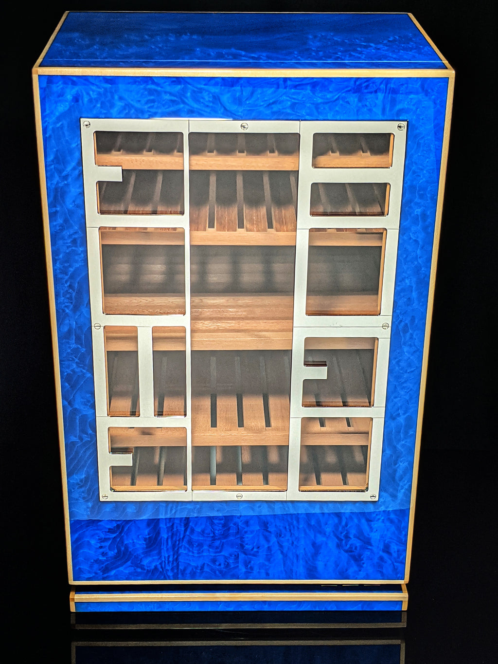 Elie Bleu Blue Madrona Cabinet Humidor