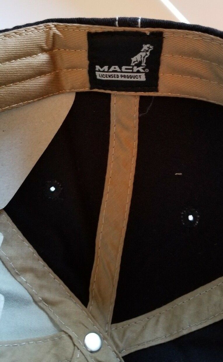 Mack Trucks Black & Tan Canvas  Baseball Cap