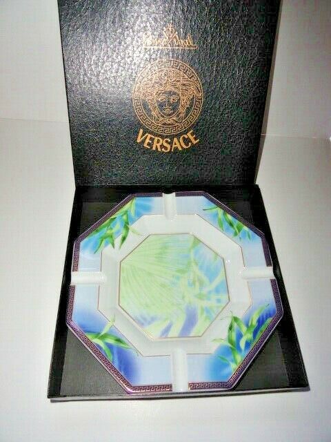 Versace by Rosenthal Jungle Large Porcelain Ashtray 9 inch