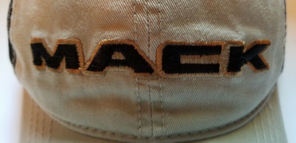 Mack Trucks Black & Tan Canvas  Baseball Cap