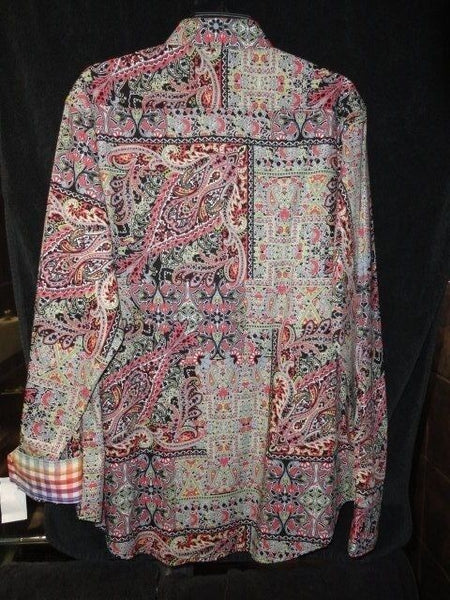 Robert Graham Men's Designer Sport Shirt - Lost City (Classic Fit) Large