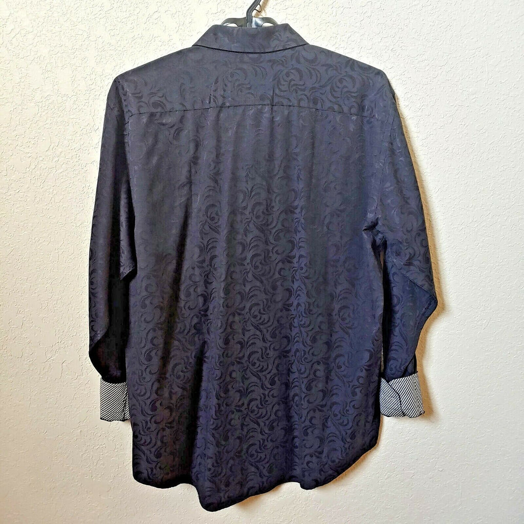 Mizumi Collegioni | Men's Black Longsleeve Casual Buttondown Shirt