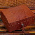 Brizard and Co - "La Casita de Puros" Humidor - Lizard Pattern Black 12/20 Count