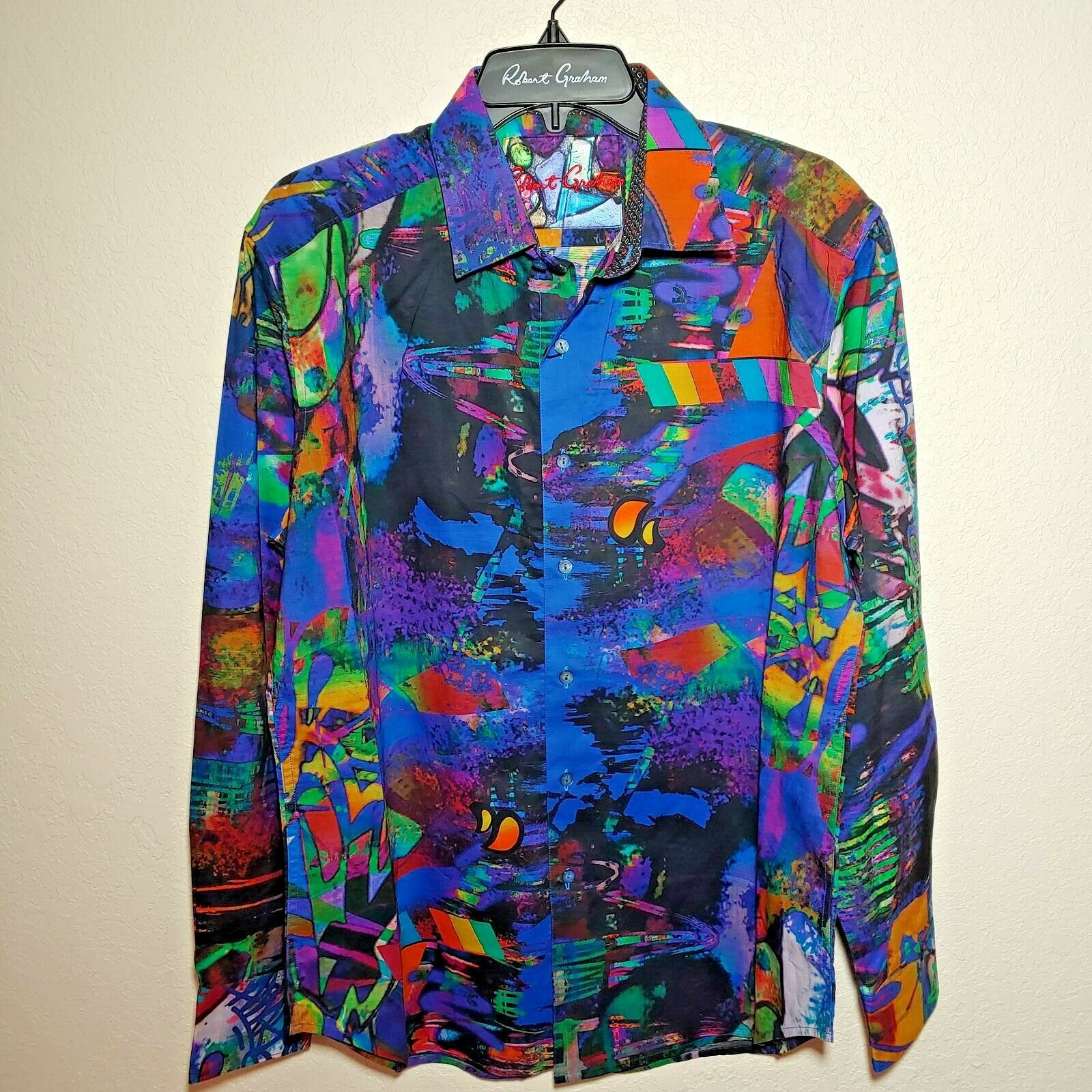 Robert Graham - Colorful Long Sleeve - Men's Medium Button Down Classic Fit