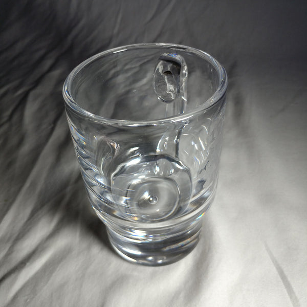 KOSTA BODA ART GLASS CRYSTAL MUG VICKE LINDSTRAND ETCHED 1971