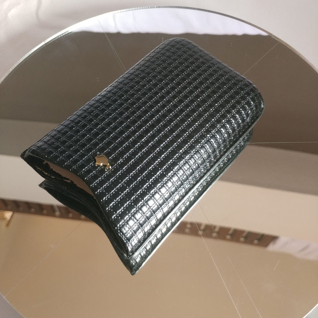Yellow and Black Leather CIGAR CASE w/BLACK BAG | 2 CIGAR HOLDER