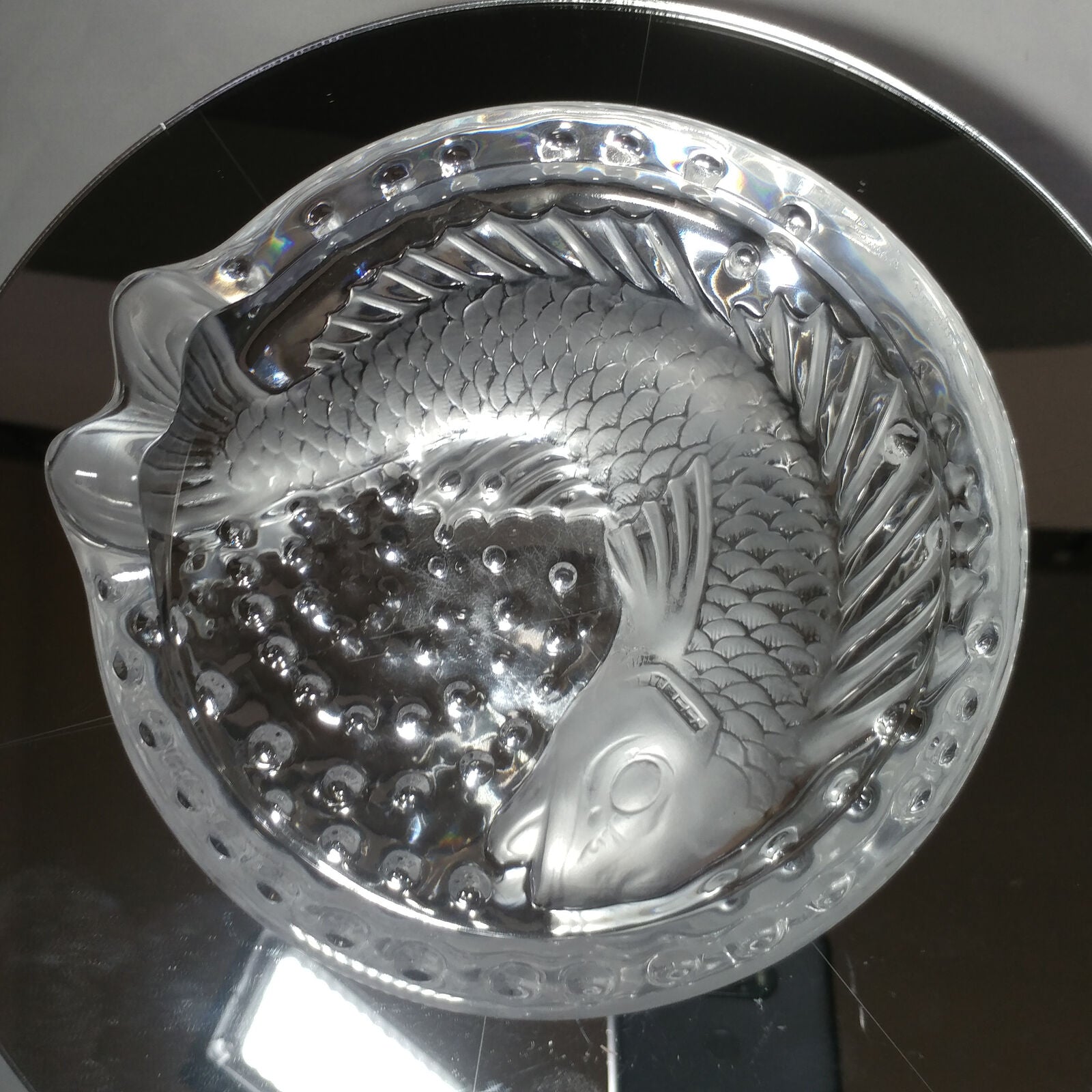 Lalique Concarneau KOI FISH 6” Bowl (Cigar Ashtray) Signed Authentic 6"