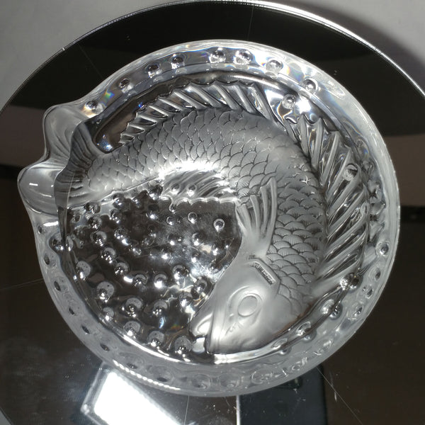 Lalique Concarneau KOI FISH 6” Bowl (Cigar Ashtray) Signed Authentic 6"