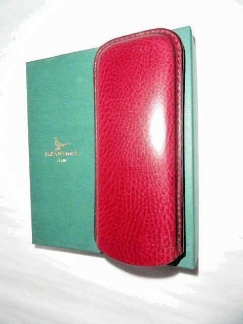 R. D. Gomez Burgundy Leather Glasses Case