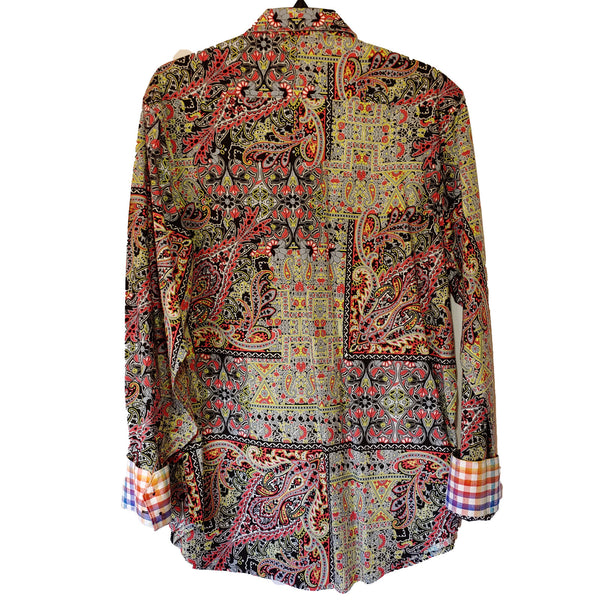 Robert Graham - Colorful Long Sleeve - Men's Medium Button Down Classic Fit