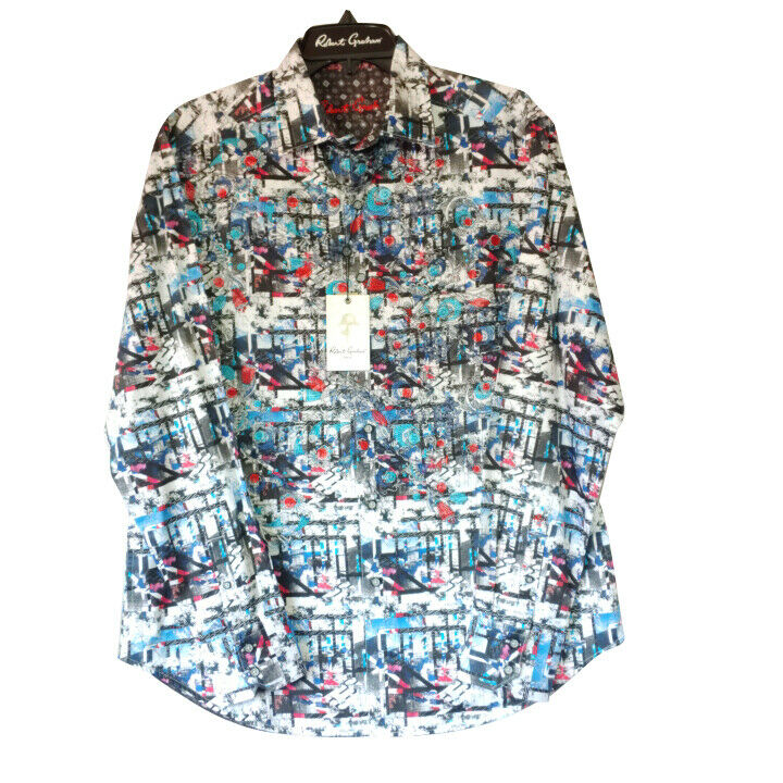 Robert Graham - Colorful Long Sleeve - Men's Medium Button Down Classic Fit