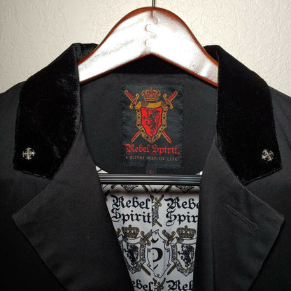 Rebel Spirit - A Royal Way of Life | Black Designer Suit Jacket