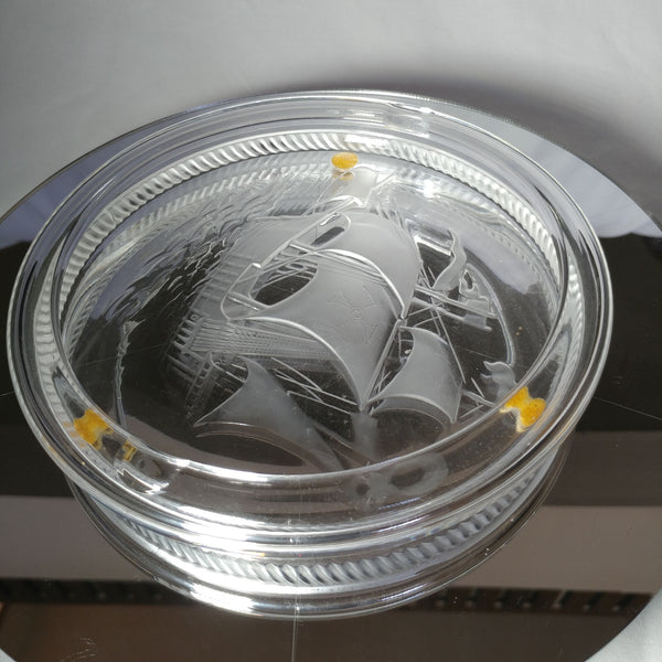 Lalique | Crystal Santa Maria Ashtray | 6.75"