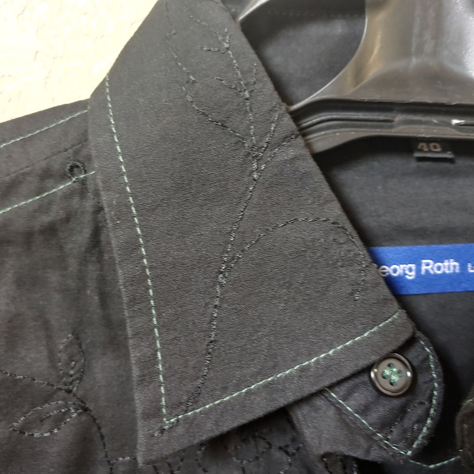 Georg Roth | Los Angeles | Men's Black Long sleeve Button down Casual Shirt