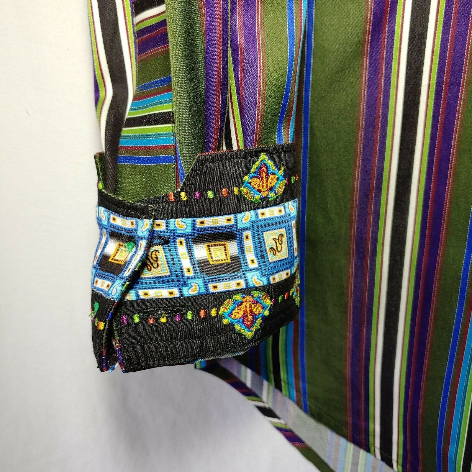 Robert Graham - Colorful Long Sleeve - Men's Medium Button Down Classic Fit