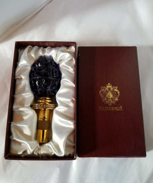 Faberge Blue Crystal Bottle Stopper