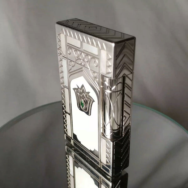 S.T. Dupont Taj Mahal Limited Edition  Platinum and Mother-of-Pearl Lighter