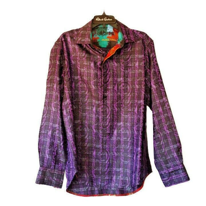 Robert Graham - Colorful Long Sleeve - Men's Medium Button Down Classic Fit