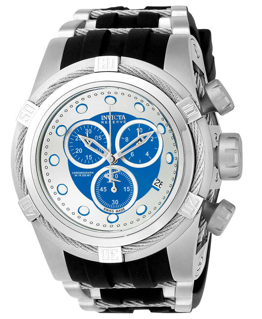 INVICTA BOLT ZEUS ZEUS MEN'S QUARTZ STAINLESS STEEL CASE, BLUE, SILVER DIAL