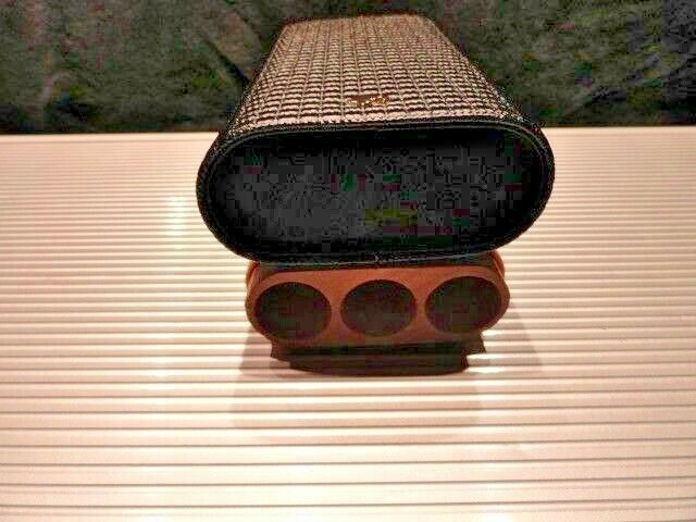 Black & Gold Leather  Carrying Case