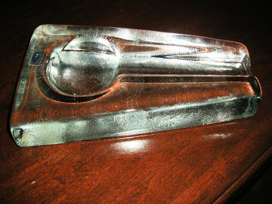 Comoy's of London Clear Heavy Glass  Ashtray