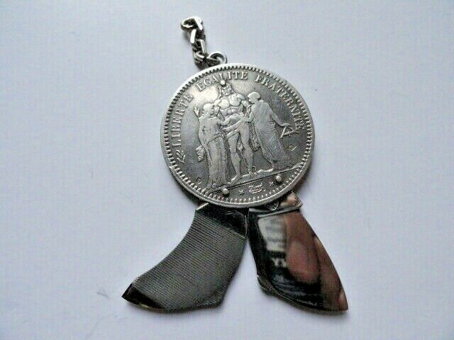 VINTAGE ELOI PERNET FRANCE 1868 SILVER COIN POCKET KNIFE