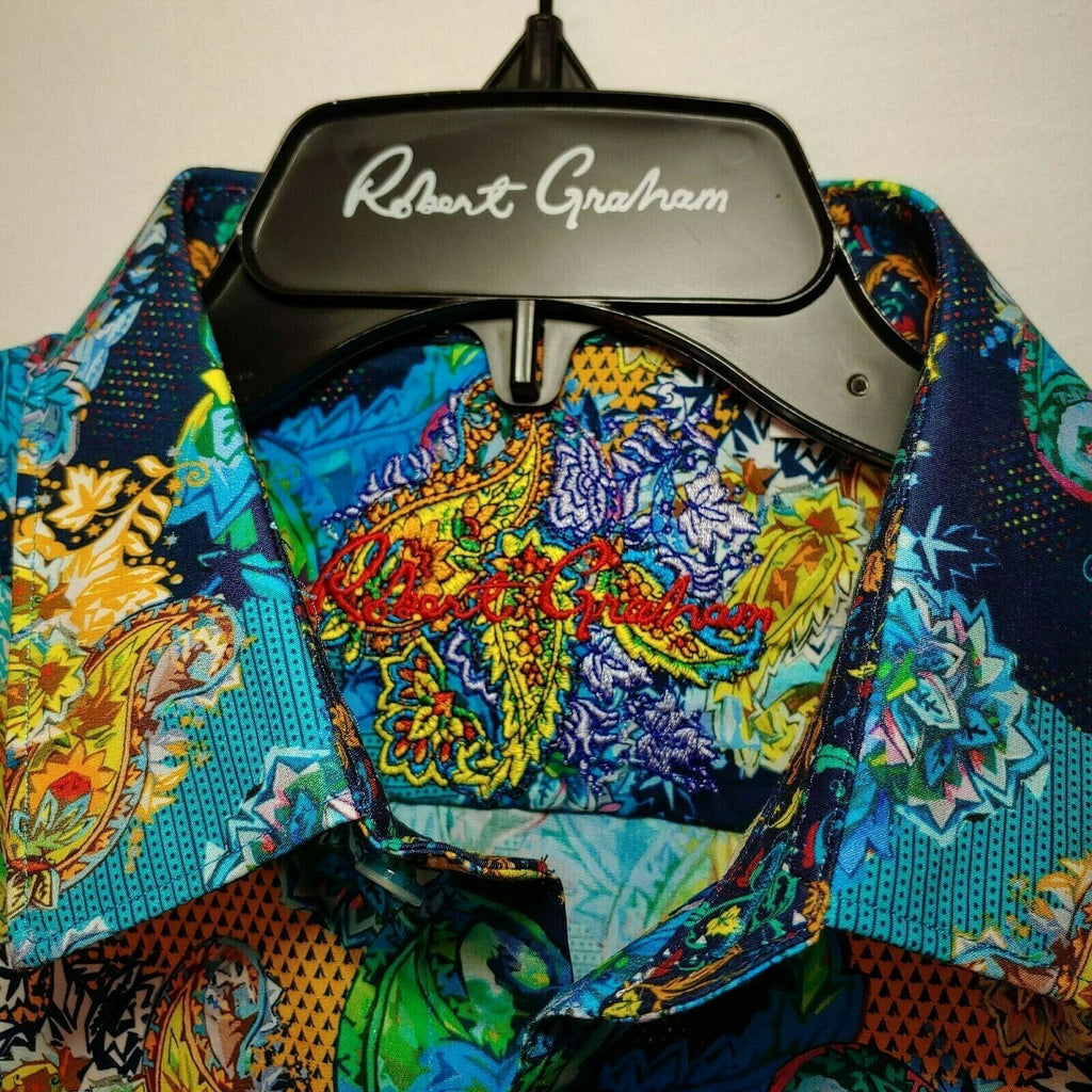 Robert Graham - Colorful Long Sleeve - Men's Medium Button Down Classic Fit