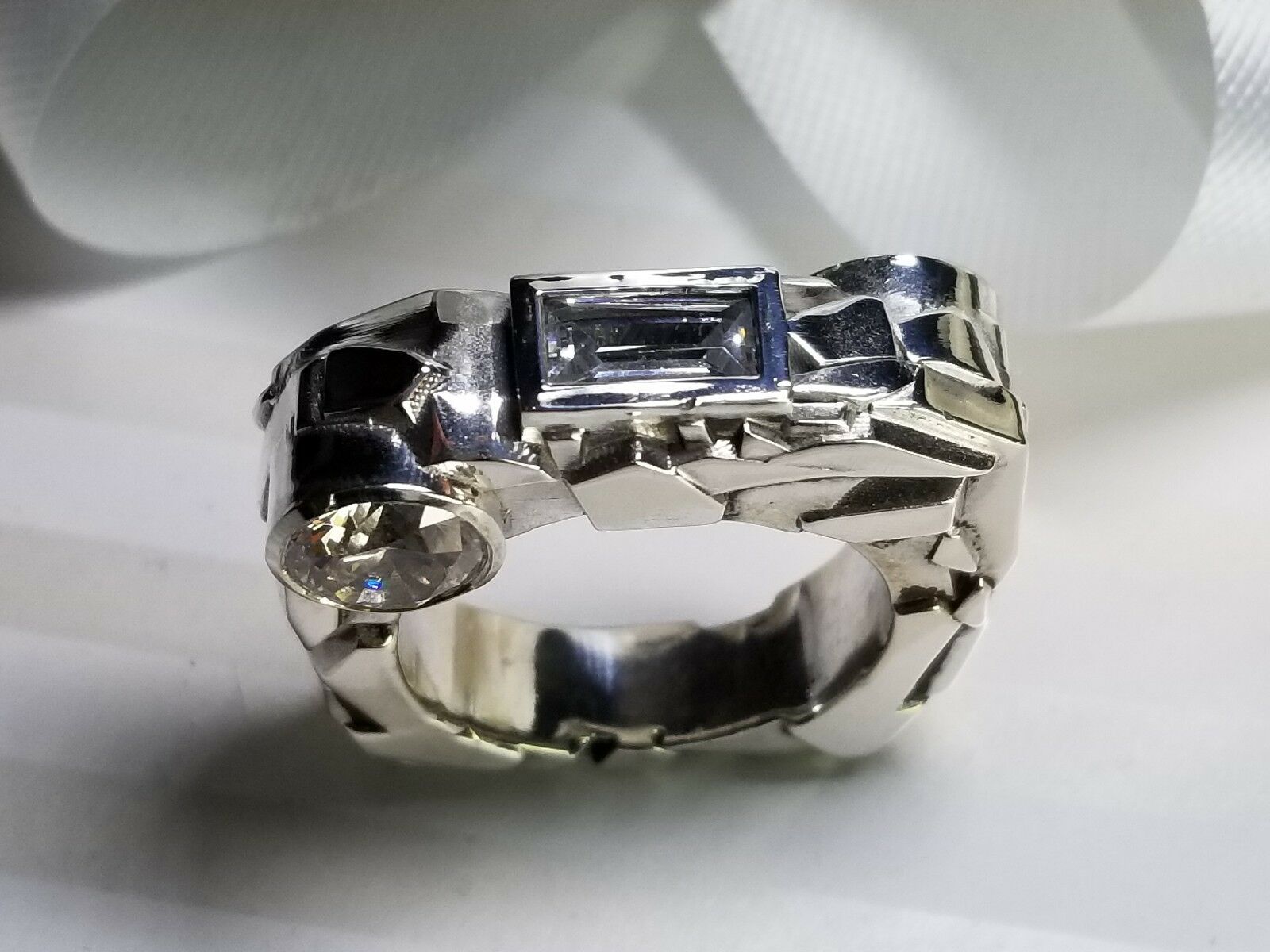 Custom designed "Rock" Solid Silver Ring