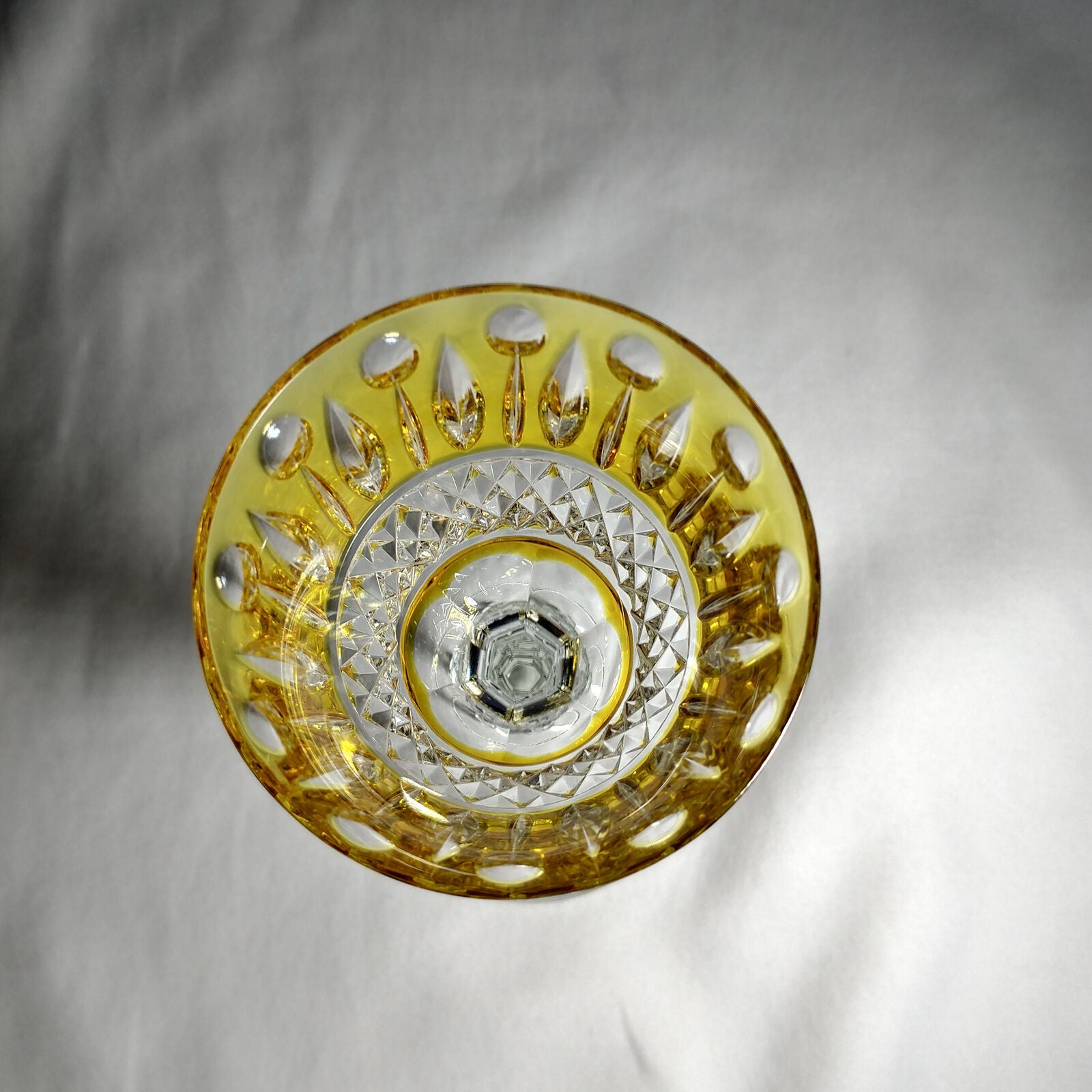 Faberge Xenia Yellow  Cordial Crystal Glass
