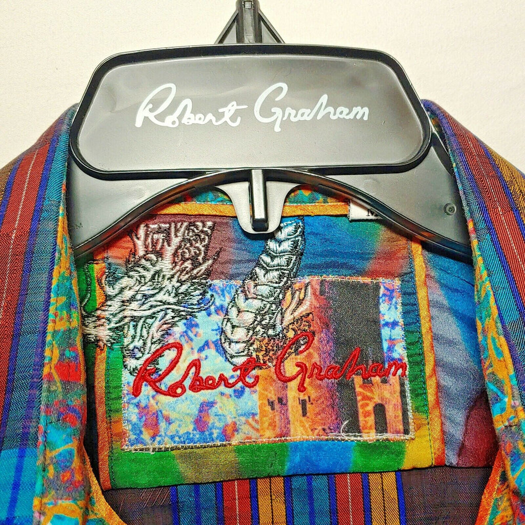 Robert Graham - Colorful Long Sleeve - Men's Medium Button Down Classic Fit