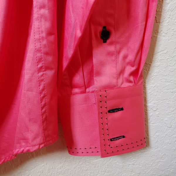 Debonair | Men's Pink Longsleeve Buttondown Casual Shirt | Sz. 3