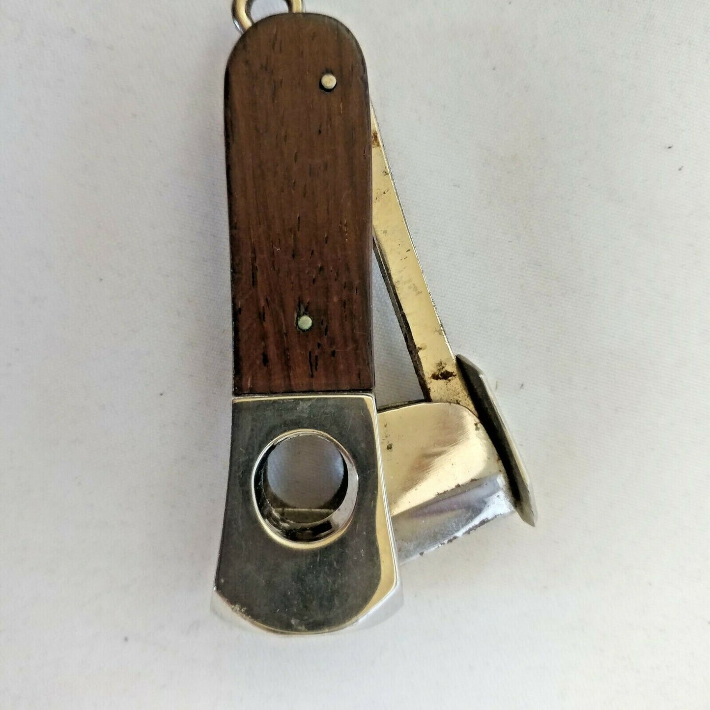 Mini Vintage Cigar Cutter with wood Handle